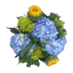 Blue & Sunflower bouquet